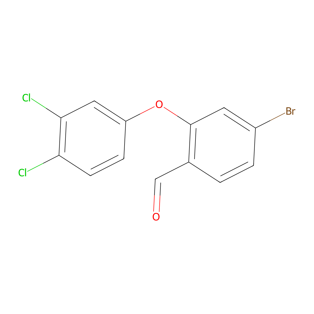 4-Bromo-2-(3,4-dichlorophenoxy)benzaldehyde molecular structure, CAS 289718-04-3