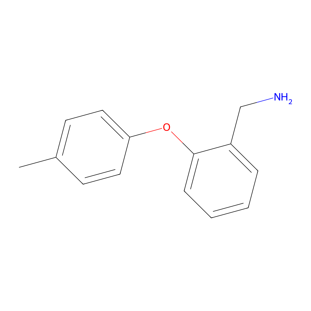 (2-(4-Methylphenoxy)phenyl)methanamine molecular structure, CAS 289718-11-2