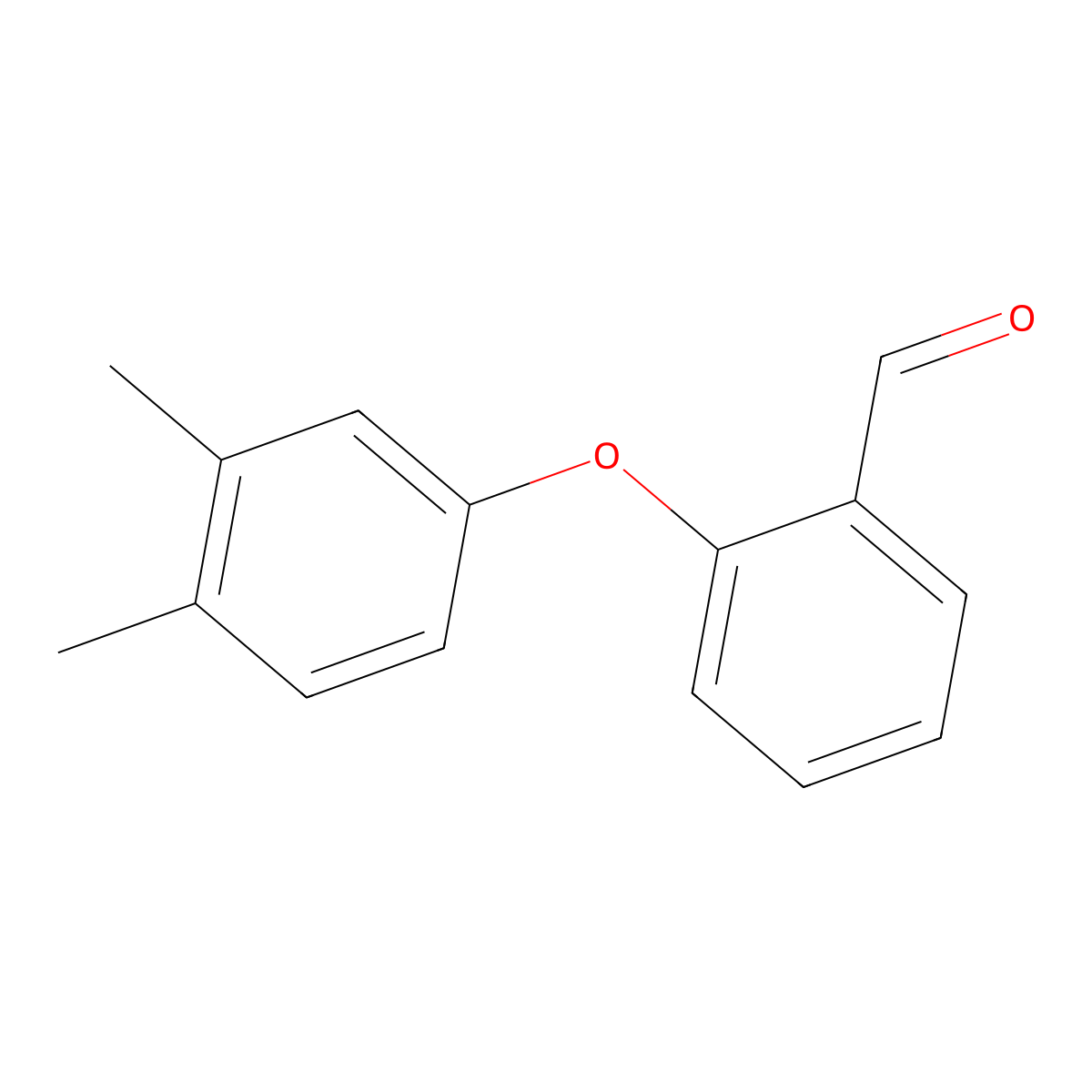 2-(3,4-Dimethylphenoxy)benzaldehyde molecular structure, CAS 289718-16-7