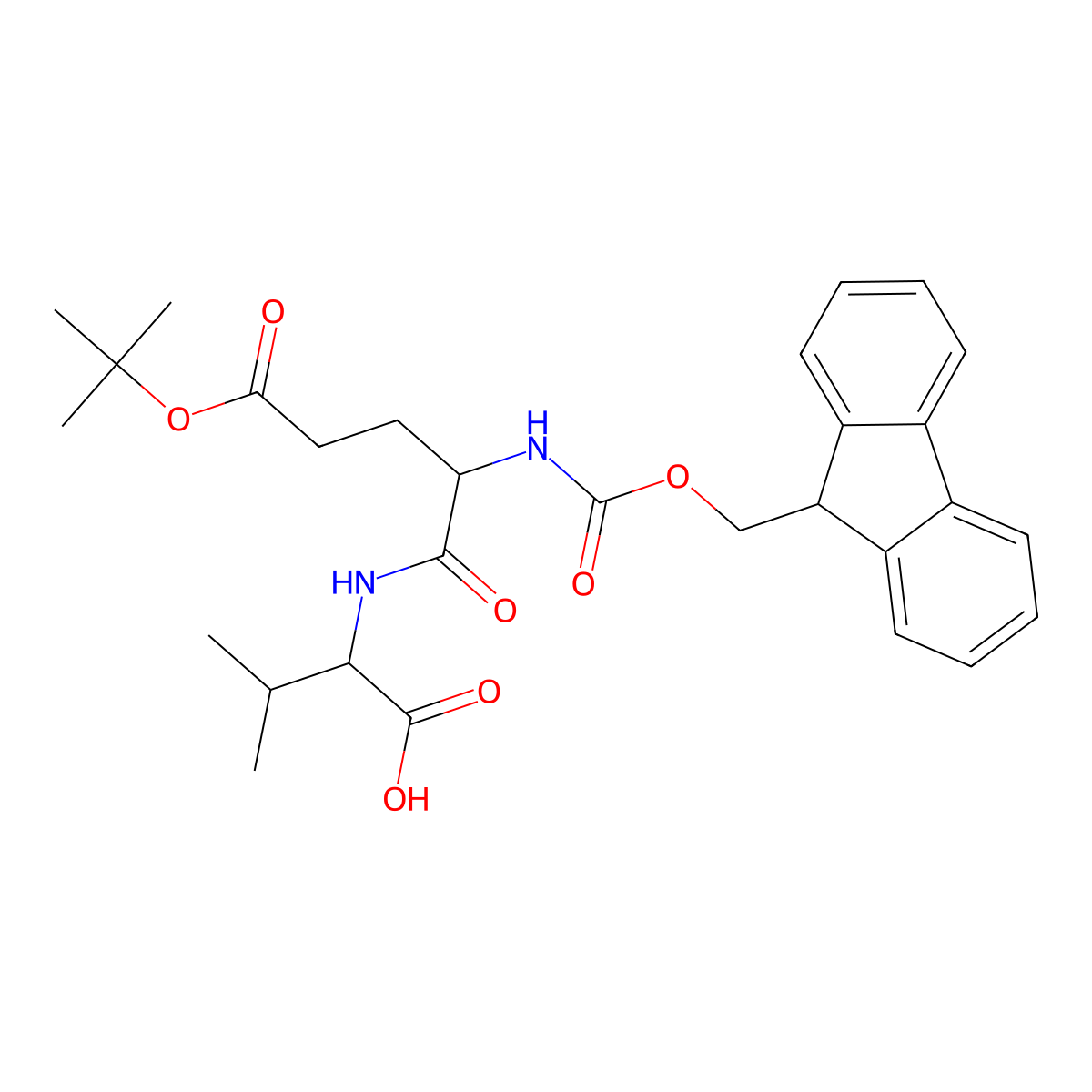 ((S)-2-((((9H-Fluoren-9-yl)methoxy)carbonyl)amino)-5-(tert-butoxy)-5-oxopentanoyl)-L-valine molecular structure, CAS 2897581-02-9