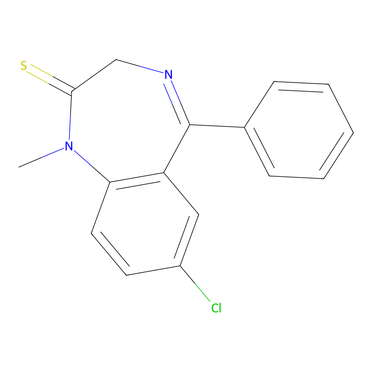 Sulazepam molecular structure, CAS 2898-13-7