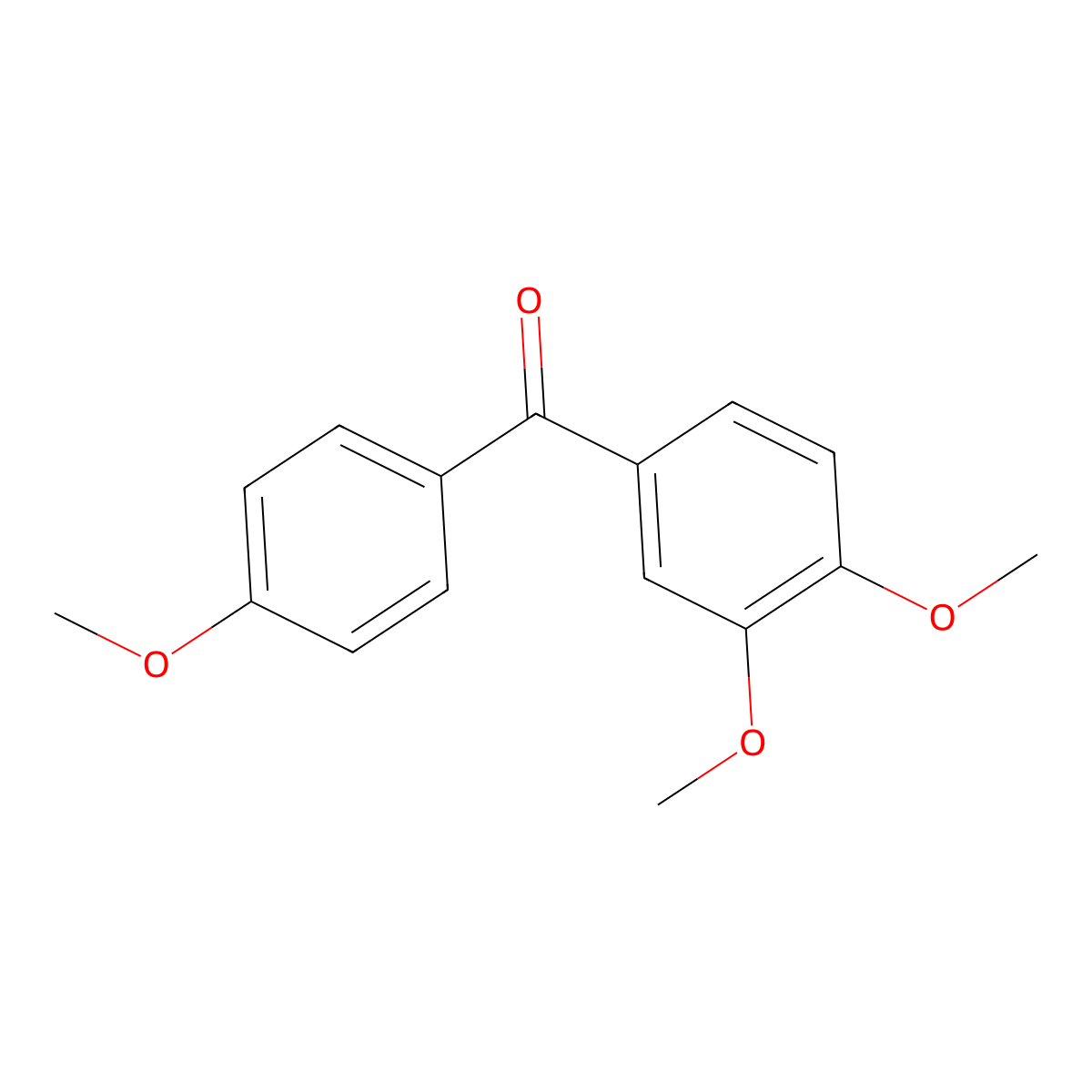 (3,4-Dimethoxyphenyl)(4-methoxyphenyl)methanone molecular structure, CAS 2898-54-6