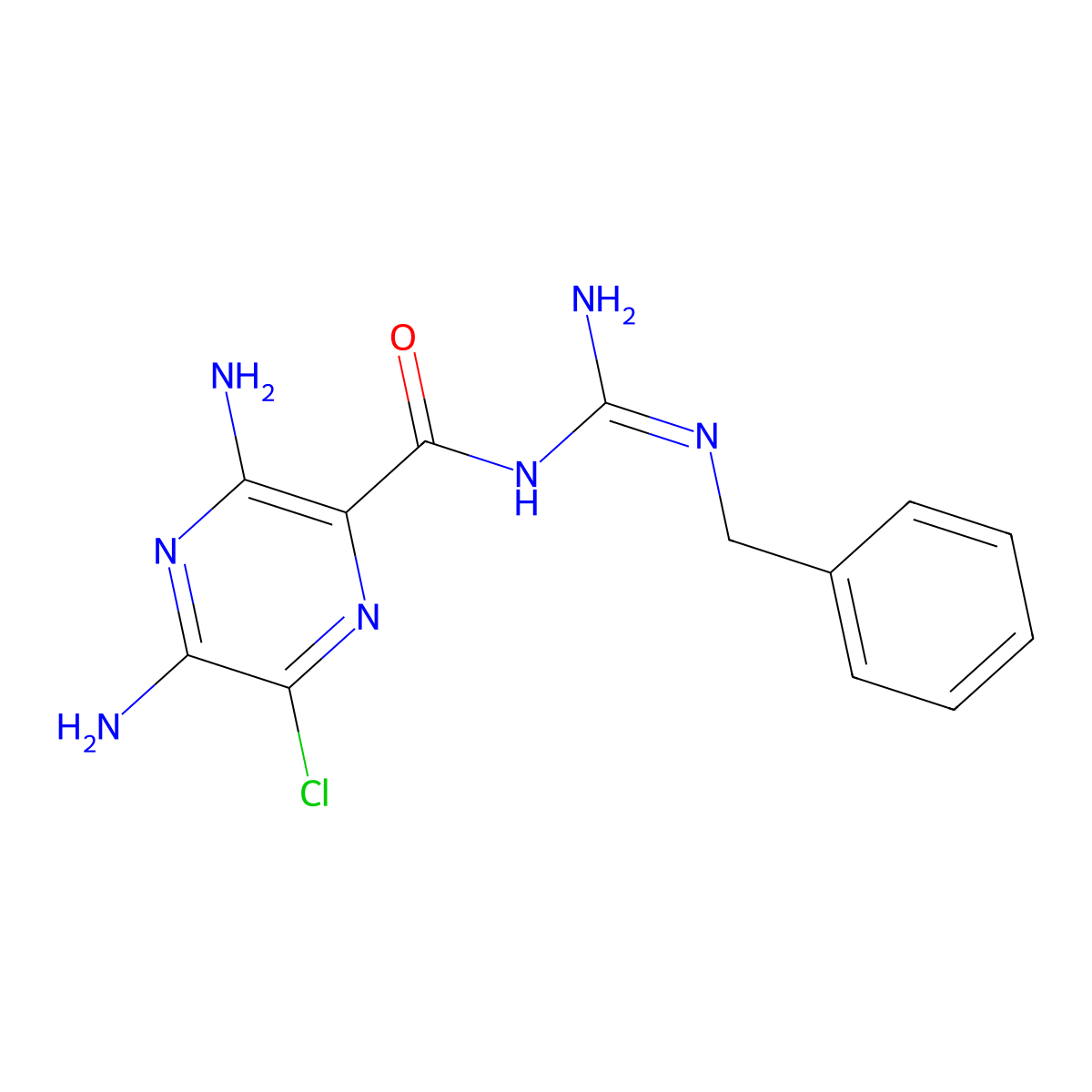 Benzamil molecular structure, CAS 2898-76-2