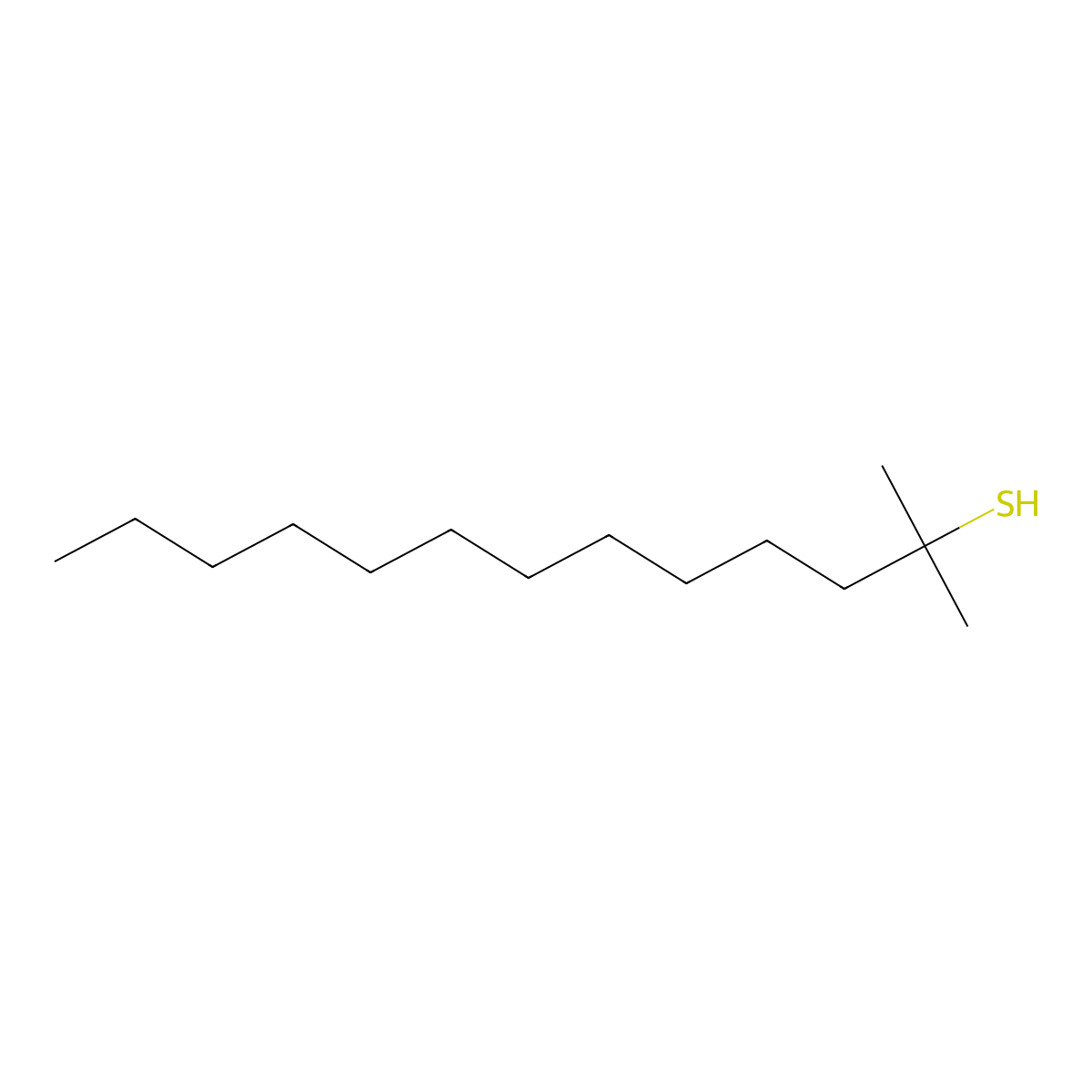 tert-Tetradecanethiol molecular structure, CAS 28983-37-1