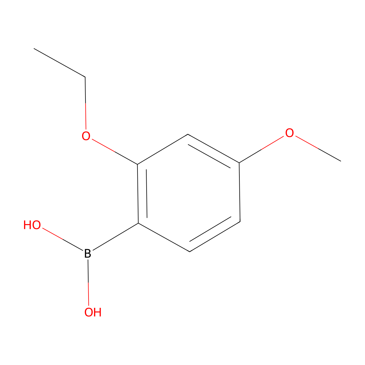 (2-Ethoxy-4-methoxyphenyl)boronic acid molecular structure, CAS 2898529-84-3