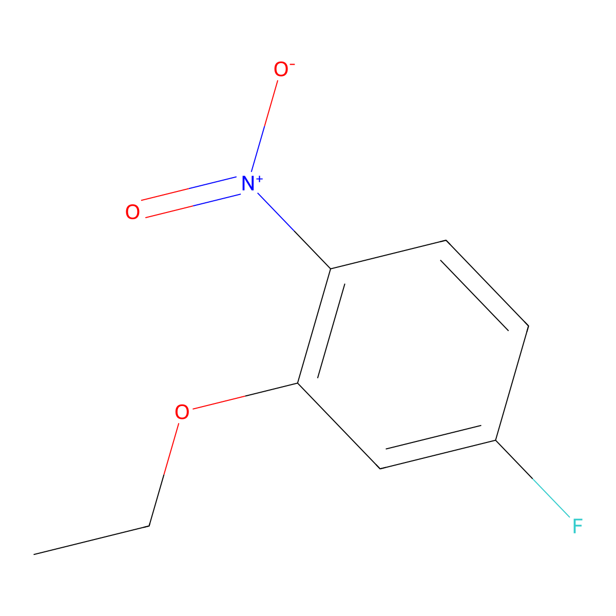 2-Ethoxy-4-fluoronitrobenzene molecular structure, CAS 28987-44-2