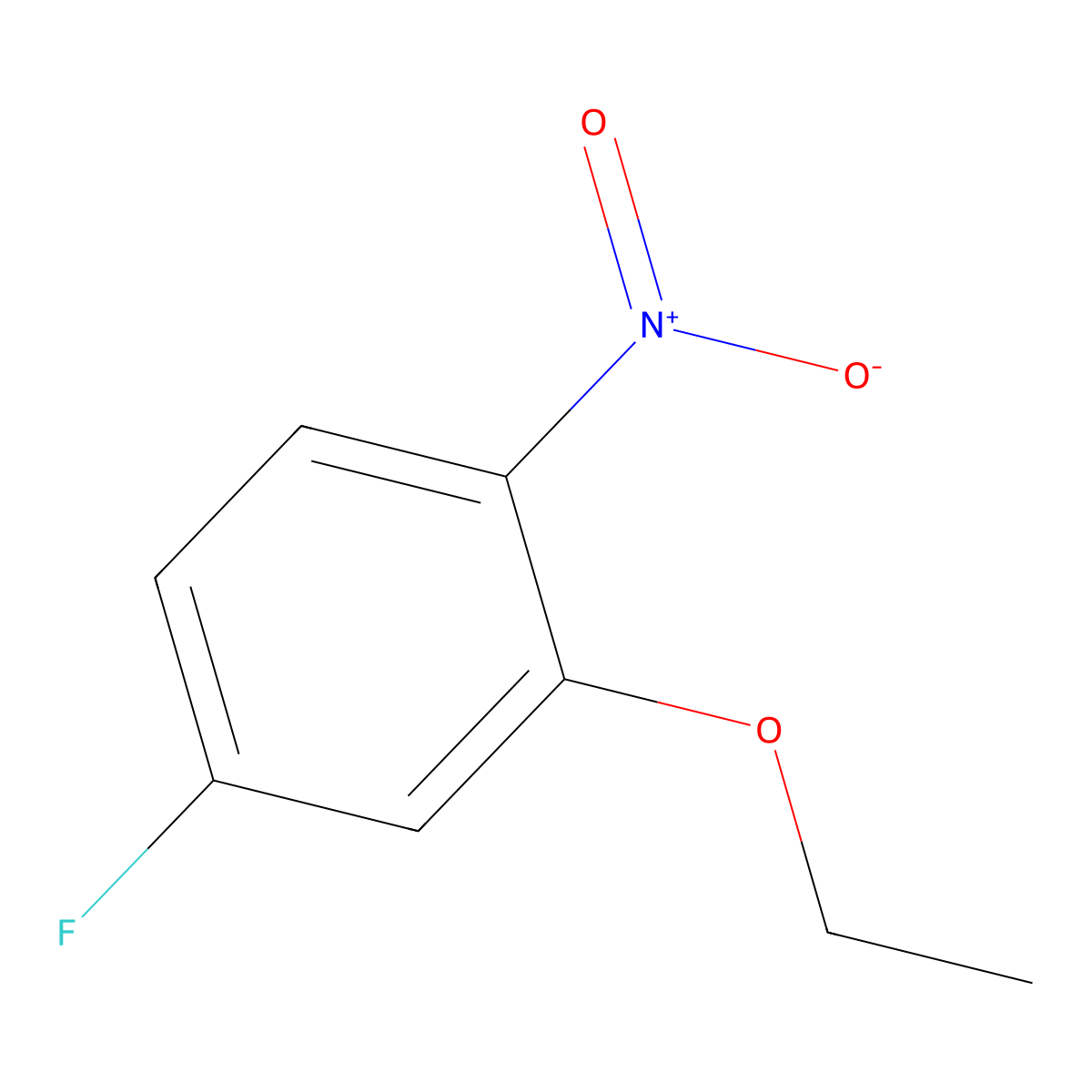2-Ethoxy-4-fluoronitrobenzene molecular structure, CAS 28987-44-2