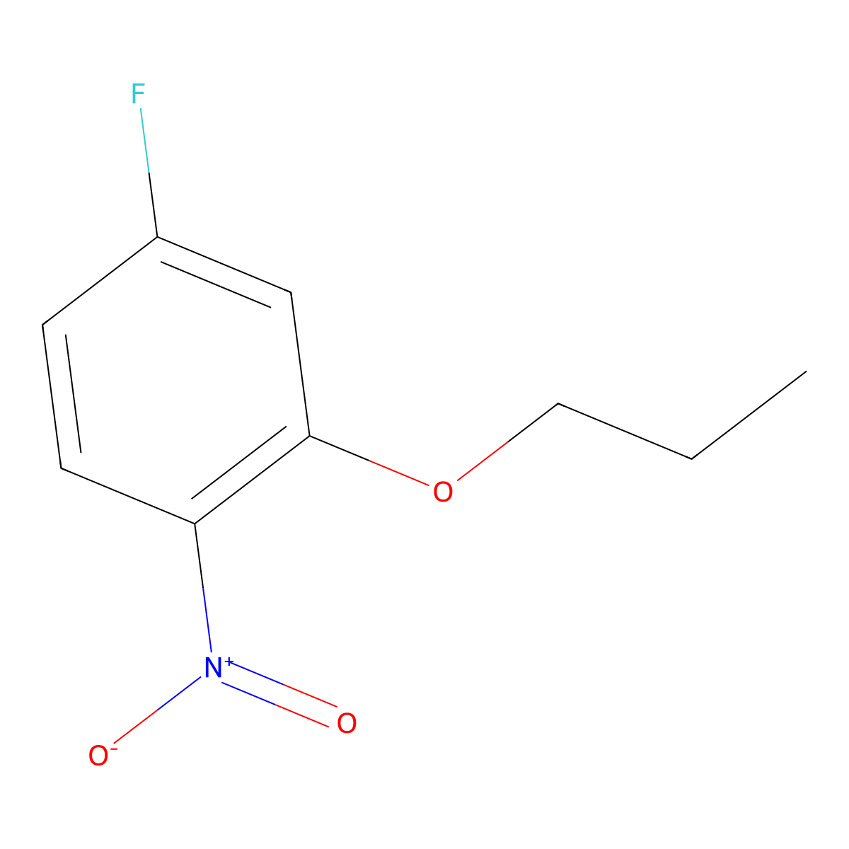 4-Fluoro-1-nitro-2-propoxybenzene molecular structure, CAS 28987-45-3