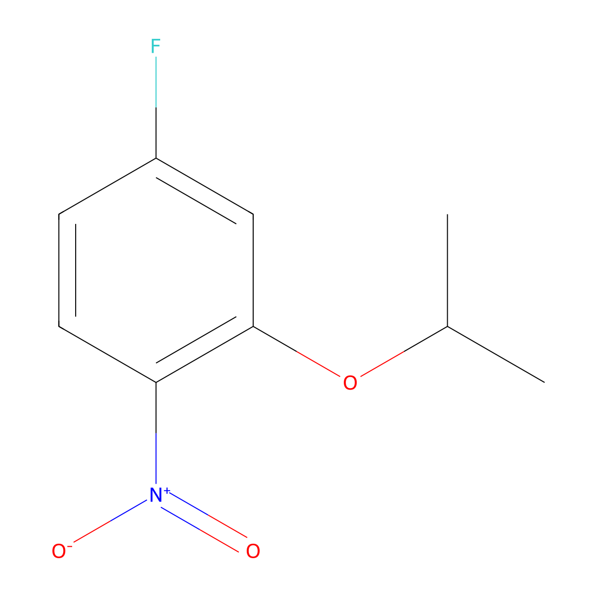 4-Fluoro-1-nitro-2-(propan-2-yloxy)benzene molecular structure, CAS 28987-46-4