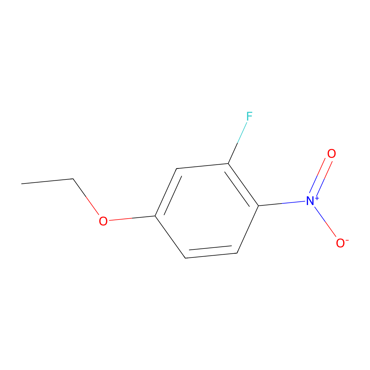 4-Ethoxy-2-fluoronitrobenzene molecular structure, CAS 28987-48-6