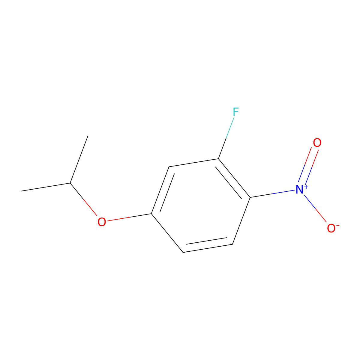 2-Fluoro-4-isopropoxy-1-nitrobenzene molecular structure, CAS 28987-50-0