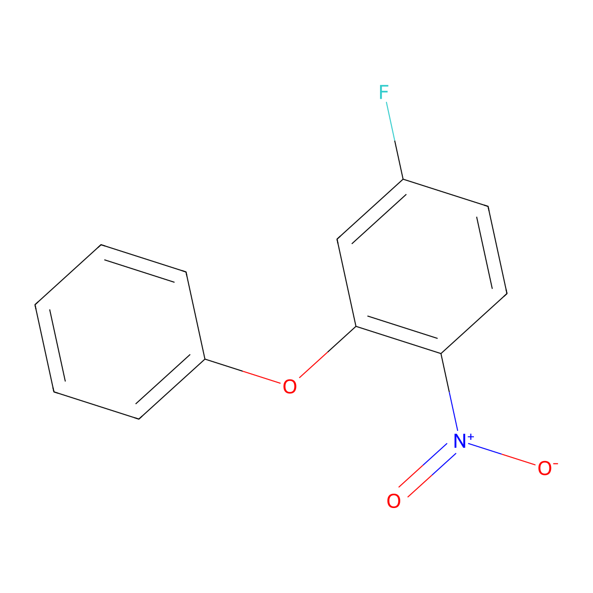 4-Fluoro-1-nitro-2-phenoxybenzene molecular structure, CAS 28987-52-2