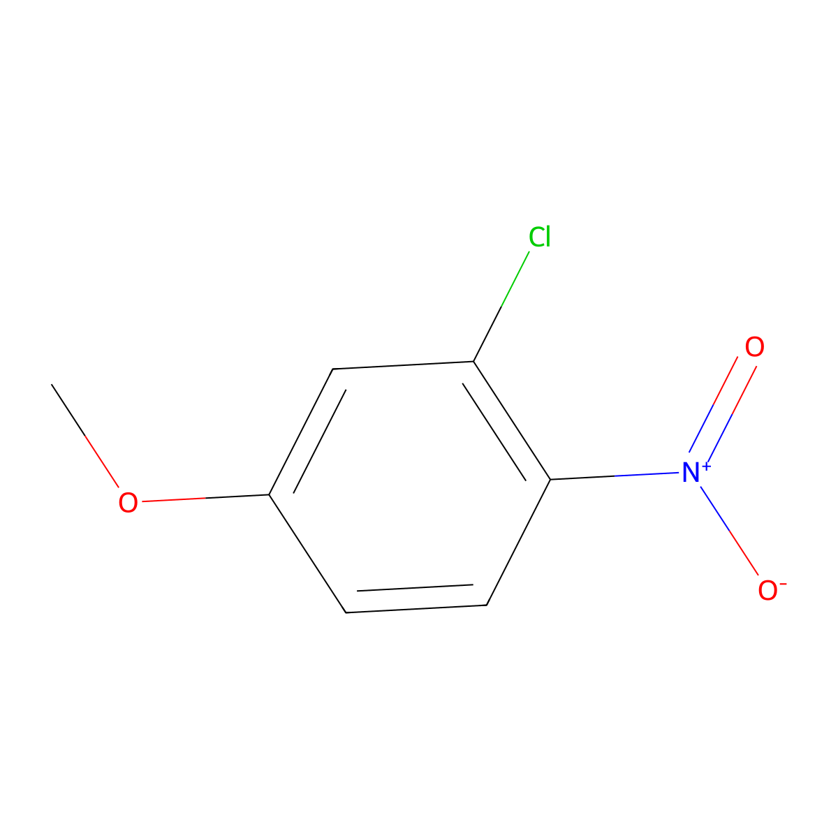 2-Chloro-4-methoxy-1-nitrobenzene molecular structure, CAS 28987-59-9