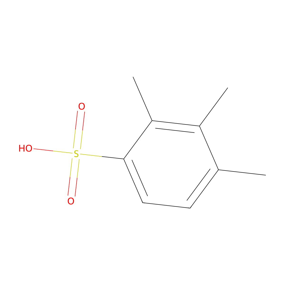 2,3,4-Trimethylbenzenesulfonic acid molecular structure, CAS 28987-67-9