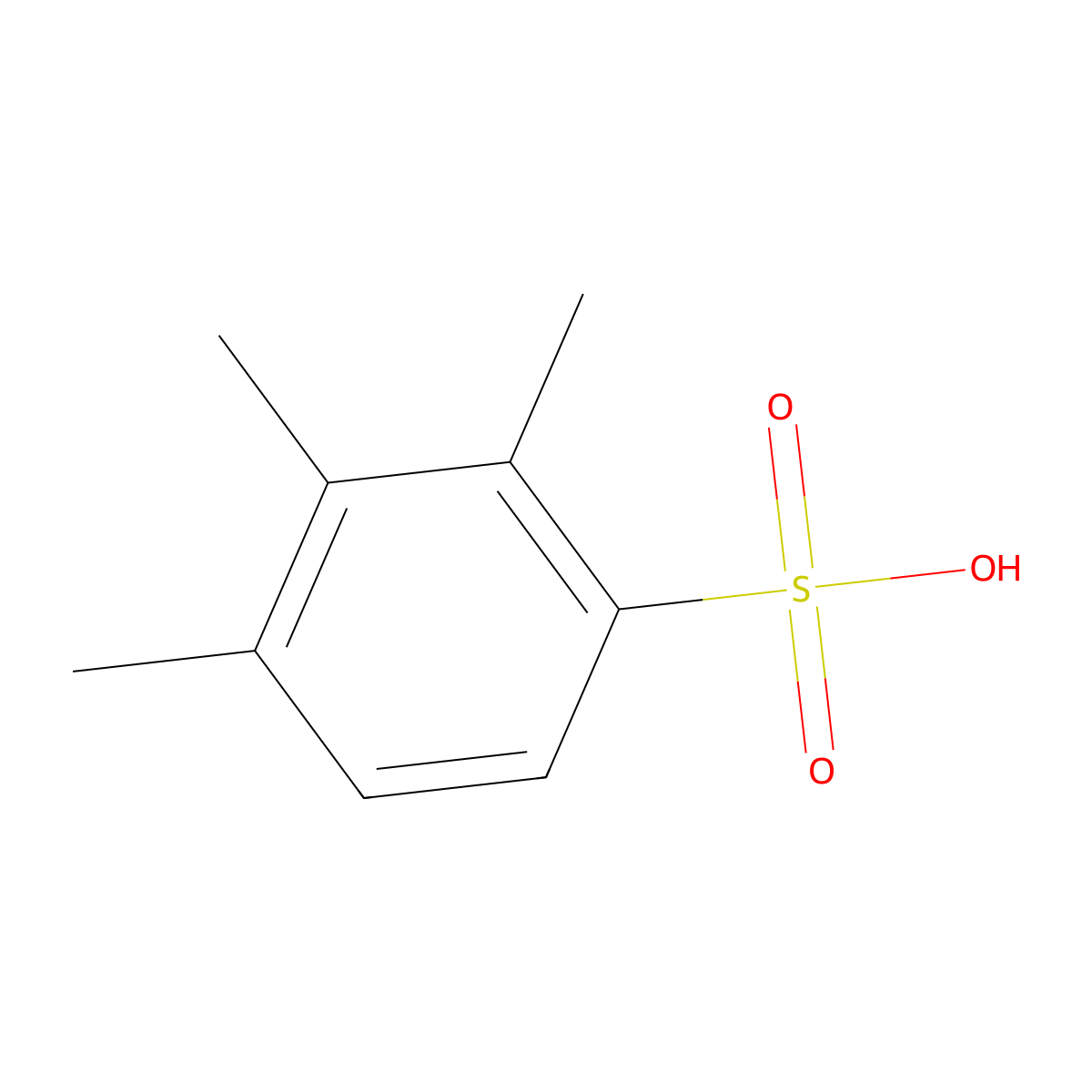 2,3,4-Trimethylbenzenesulfonic acid molecular structure, CAS 28987-67-9