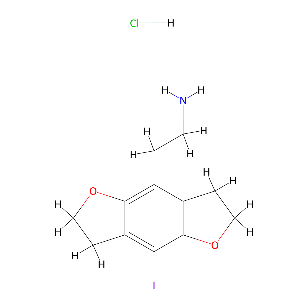 2C-I-FLY (hydrochloride) molecular structure, CAS 2898740-47-9