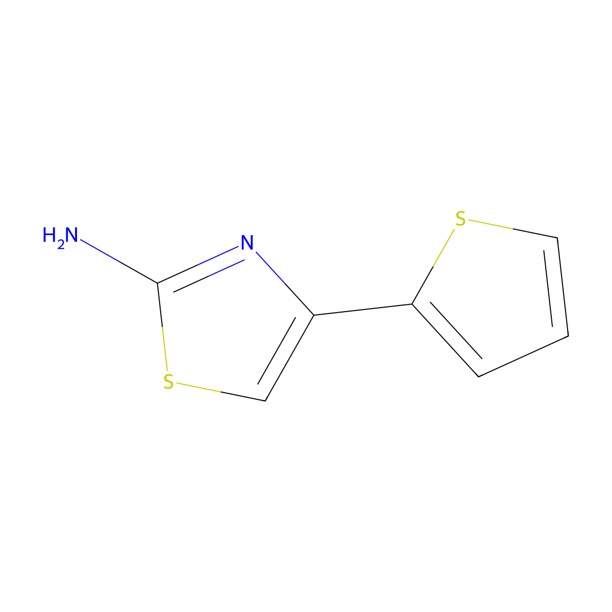4-(2-Thienyl)-1,3-thiazol-2-amine molecular structure, CAS 28989-50-6