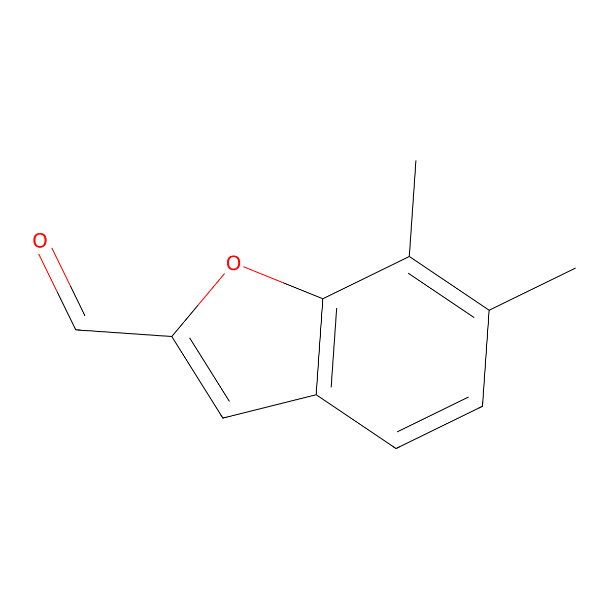 2-Benzofurancarboxaldehyde, 6,7-dimethyl- molecular structure, CAS 289892-04-2
