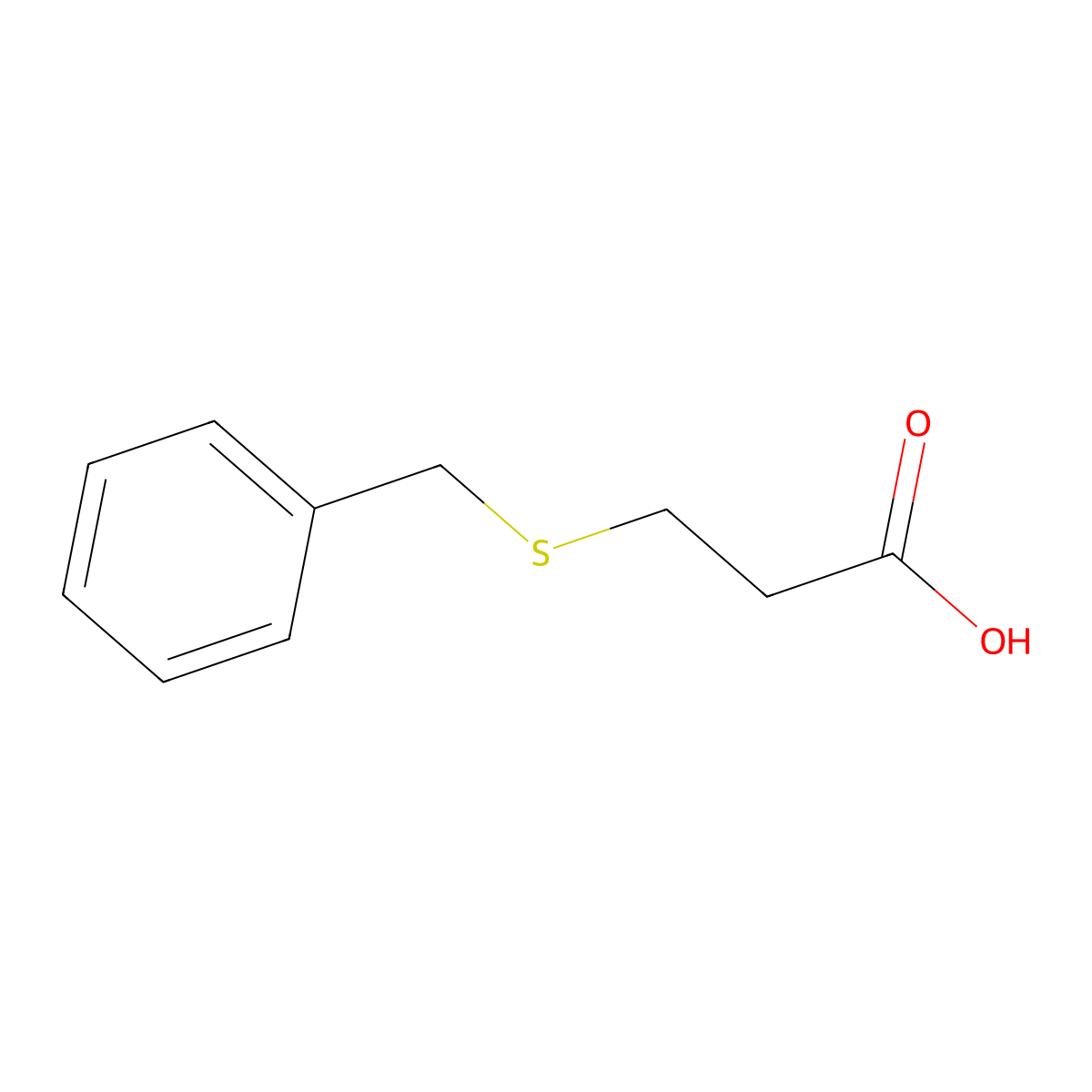 3-(Benzylthio)-propionic acid molecular structure, CAS 2899-66-3