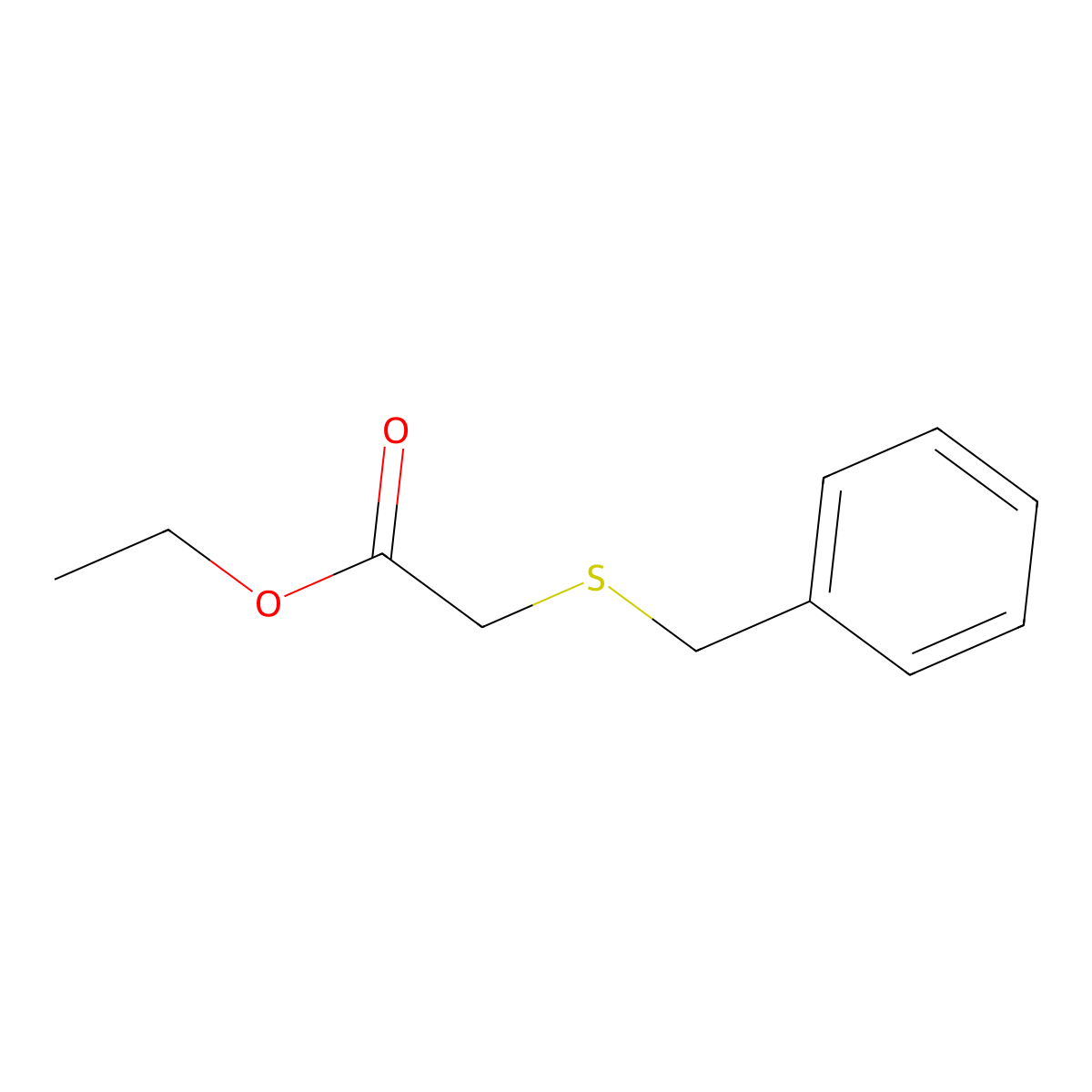 Ethyl 2-(Benzylsulfanyl)acetate molecular structure, CAS 2899-67-4