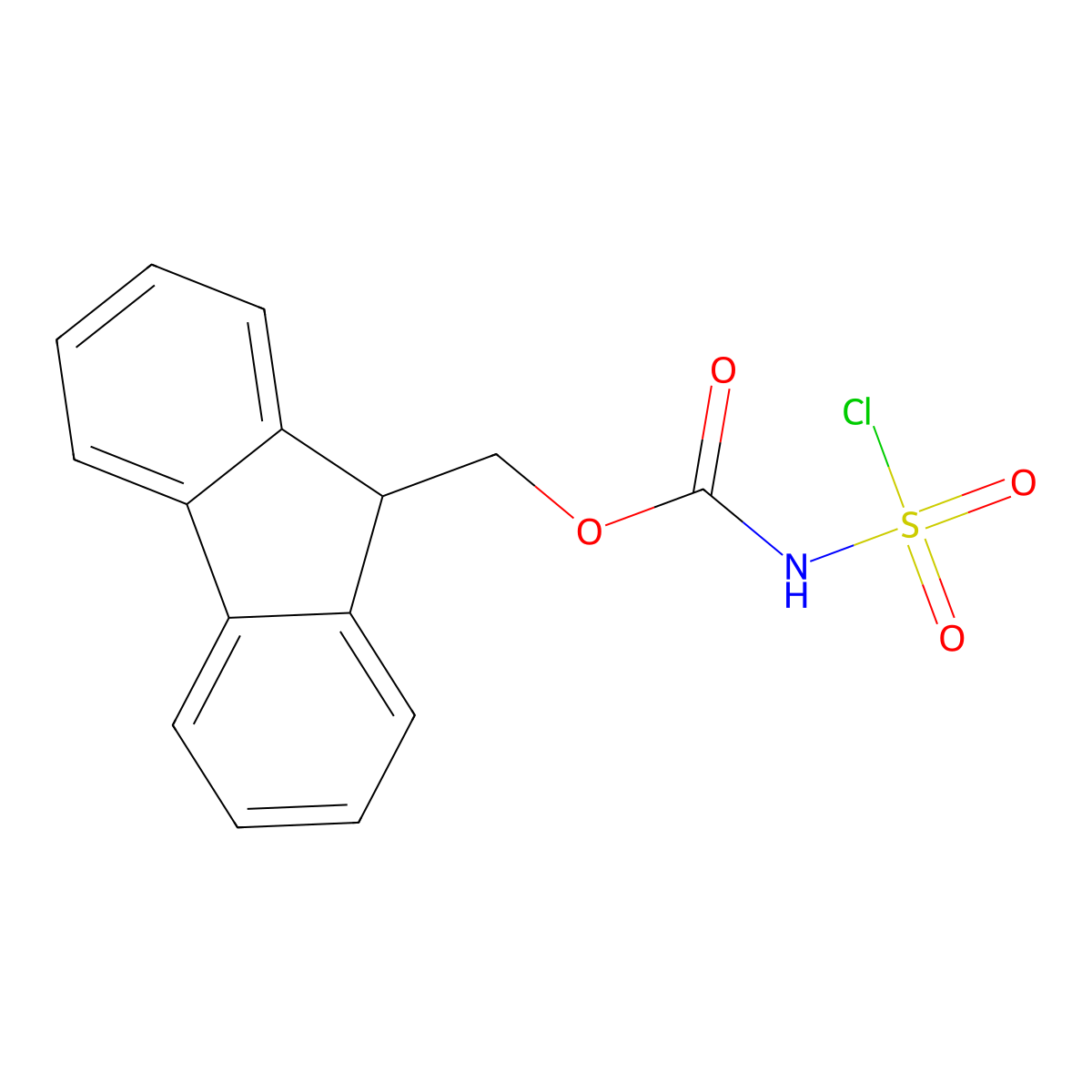 (9H-fluoren-9-yl)methyl N-(chlorosulfonyl)carbamate molecular structure, CAS 289901-11-7