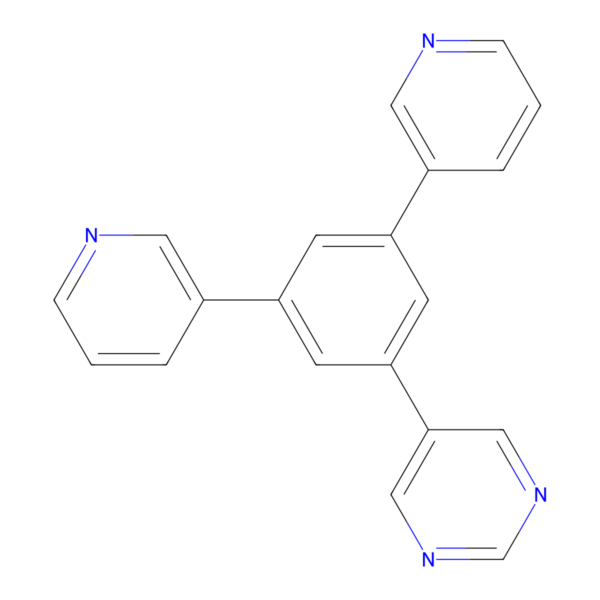 5-(3,5-Di(pyridin-3-yl)phenyl)pyrimidine molecular structure, CAS 289912-58-9