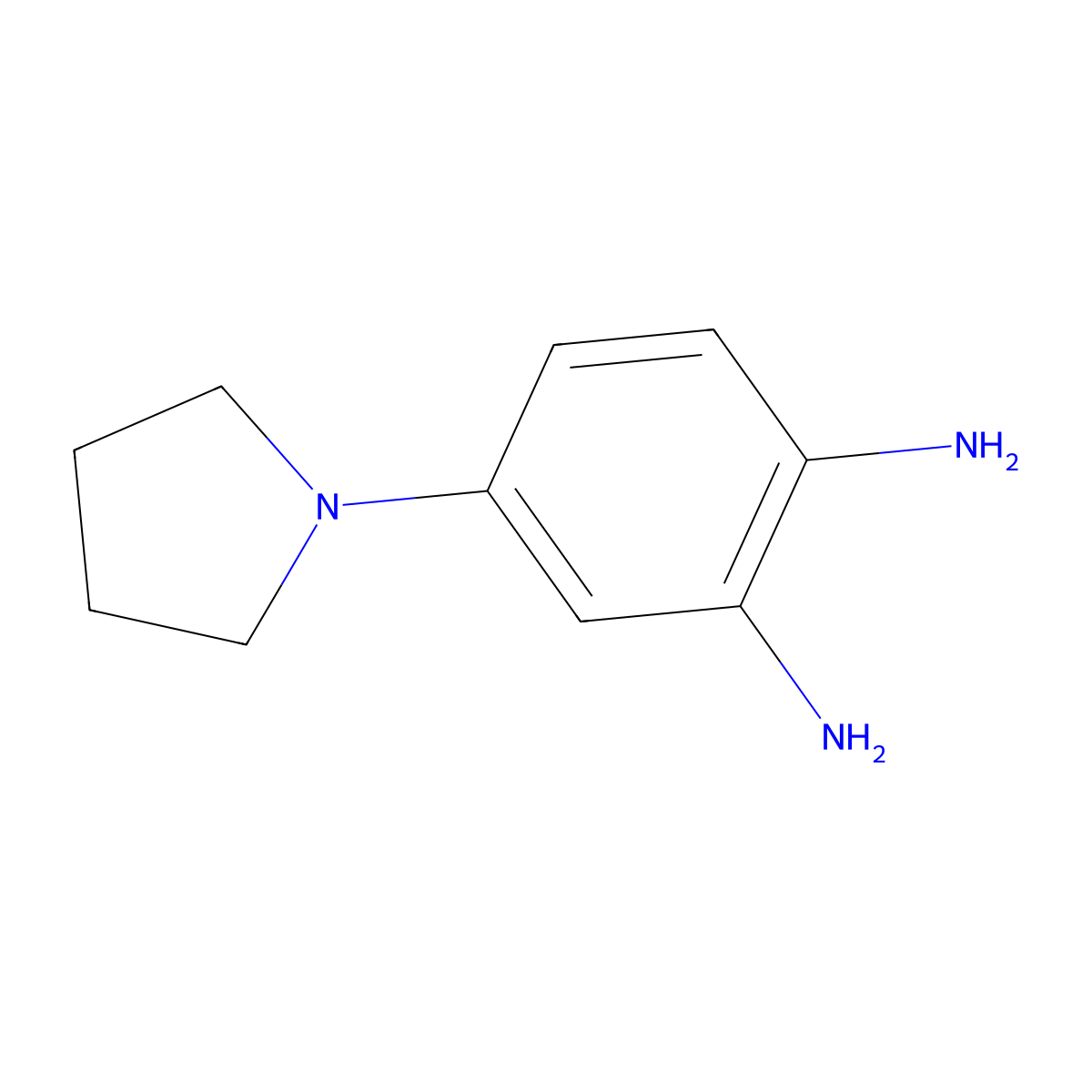 4-(Pyrrolidin-1-yl)benzene-1,2-diamine molecular structure, CAS 289913-84-4