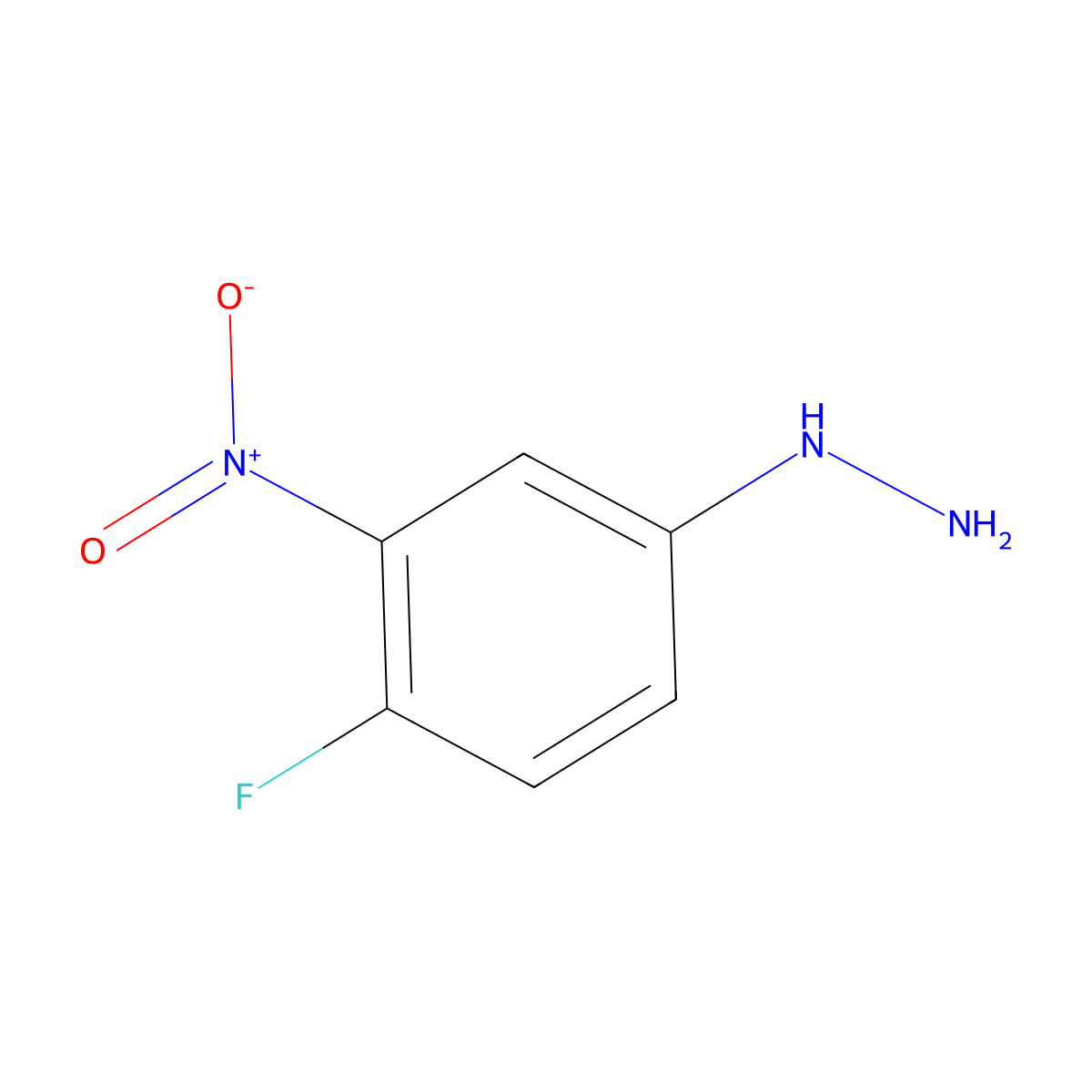 (4-Fluoro-3-nitrophenyl)hydrazine molecular structure, CAS 289913-99-1