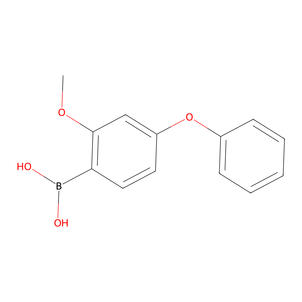 4-Phenoxy-2-methoxyphenylboronic acid molecular structure, CAS 2899272-11-6