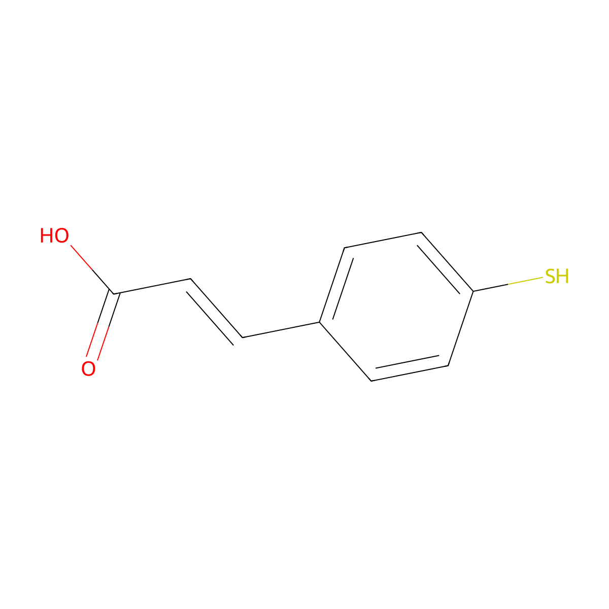 3-(4-Mercaptophenyl)acrylic acid molecular structure, CAS 28995-22-4