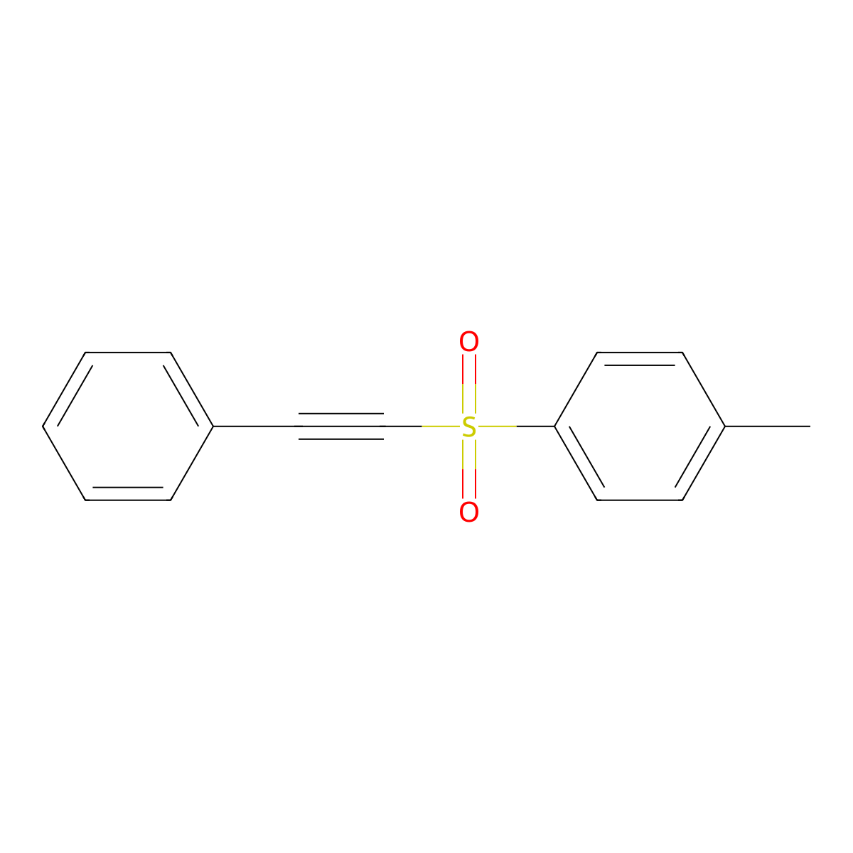 Benzene, 1-methyl-4-[(phenylethynyl)sulfonyl]- molecular structure, CAS 28995-88-2