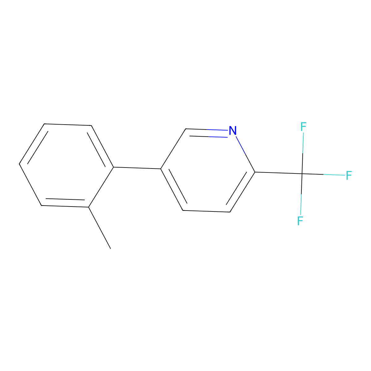 5-(o-Tolyl)-2-(trifluoromethyl)pyridine molecular structure, CAS 2899662-75-8
