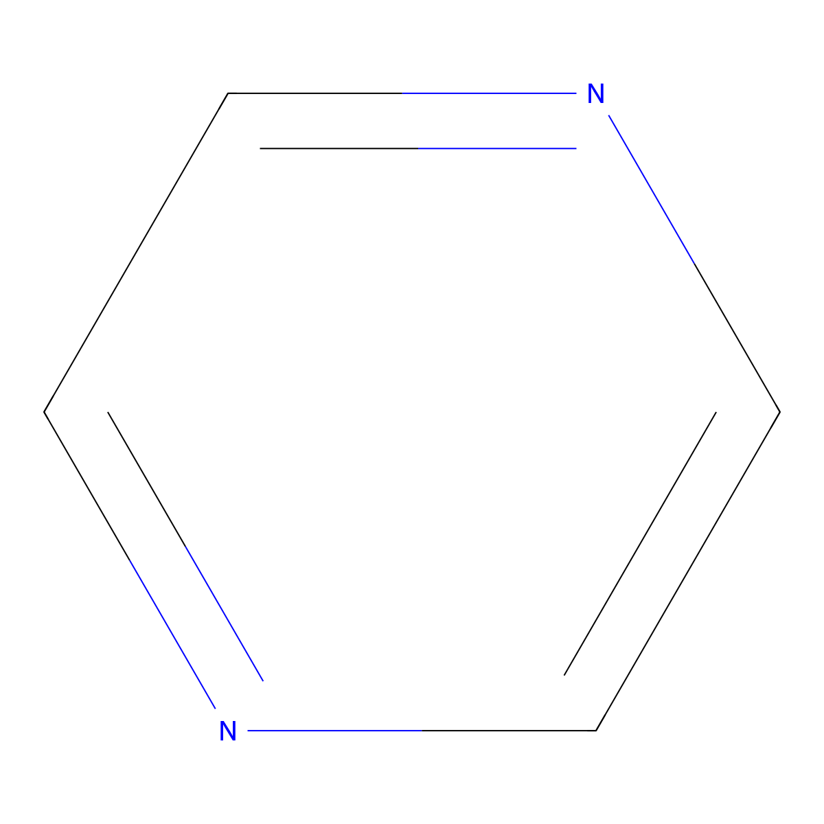 Pyrazine molecular structure, CAS 290-37-9