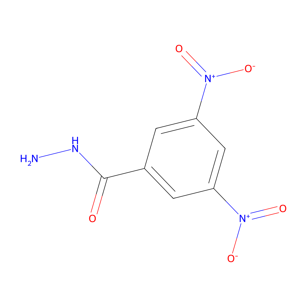 3,5-Dinitrobenzohydrazide molecular structure, CAS 2900-63-2
