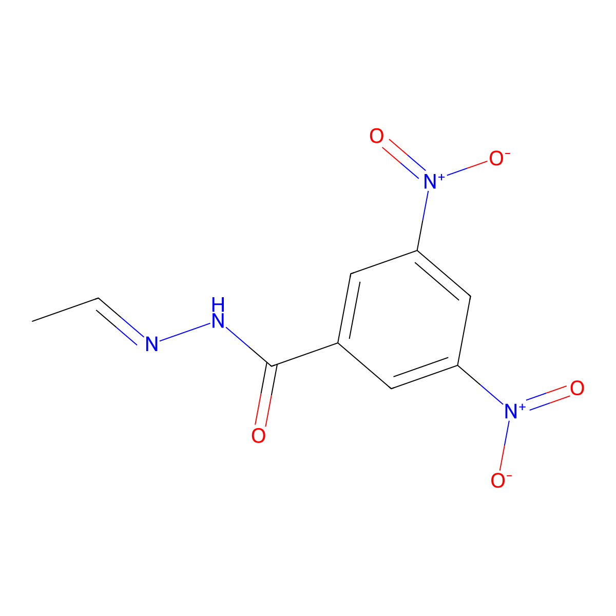 3,5-Dinitrobenzoic acid 2-ethylidenehydrazide molecular structure, CAS 2900-65-4