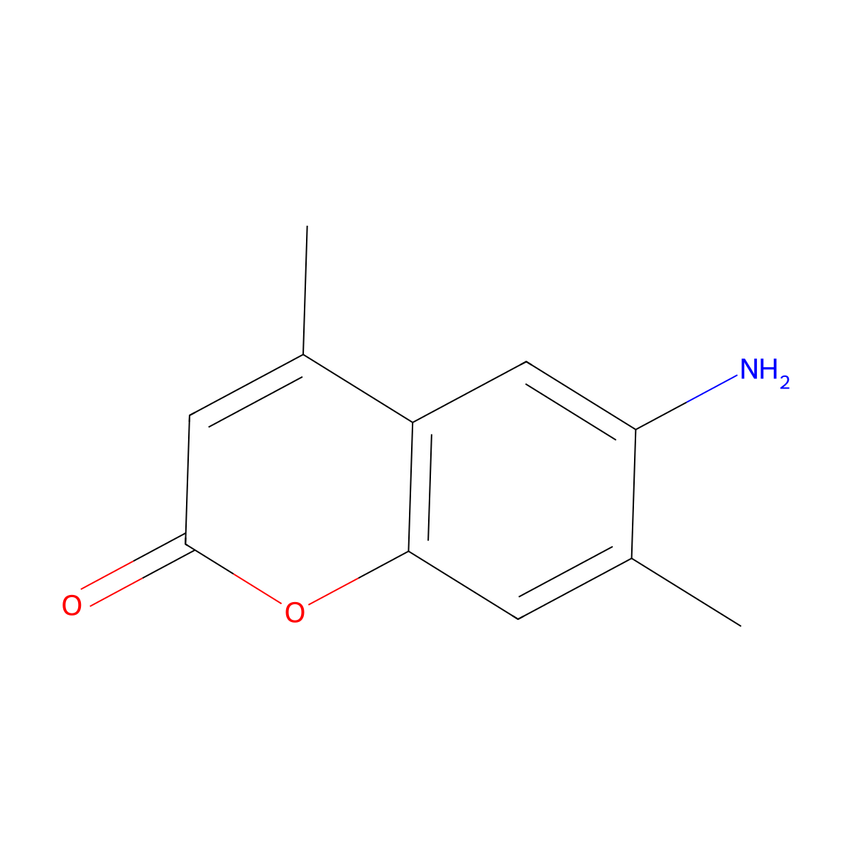 6-amino-4,7-dimethyl-2H-chromen-2-one molecular structure, CAS 29001-25-0