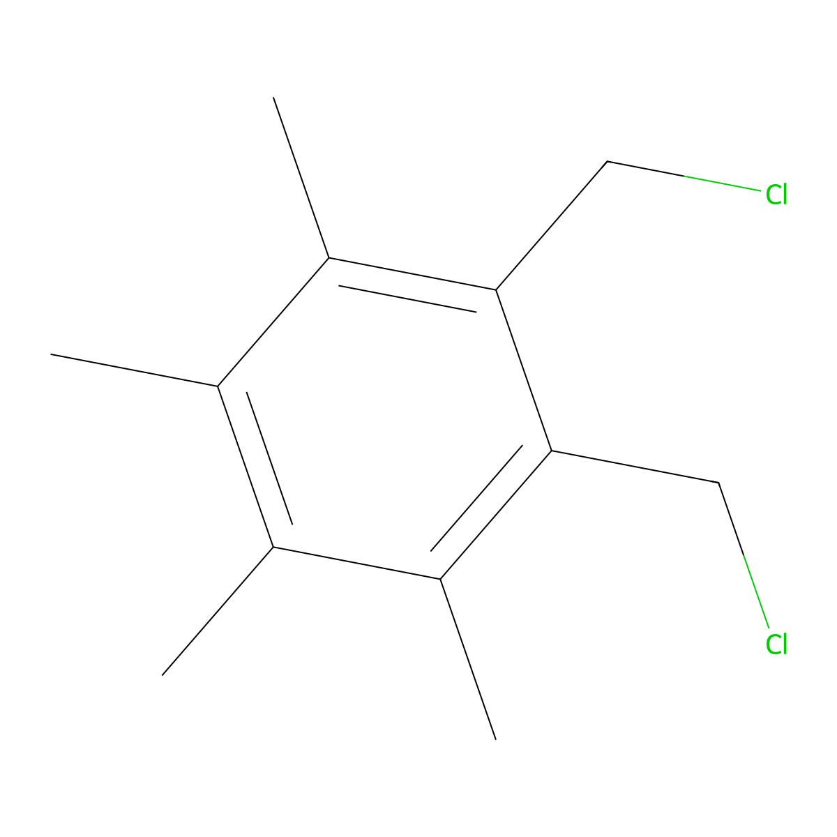 1,2-Bis(chloromethyl)-3,4,5,6-tetramethylbenzene molecular structure, CAS 29002-55-9