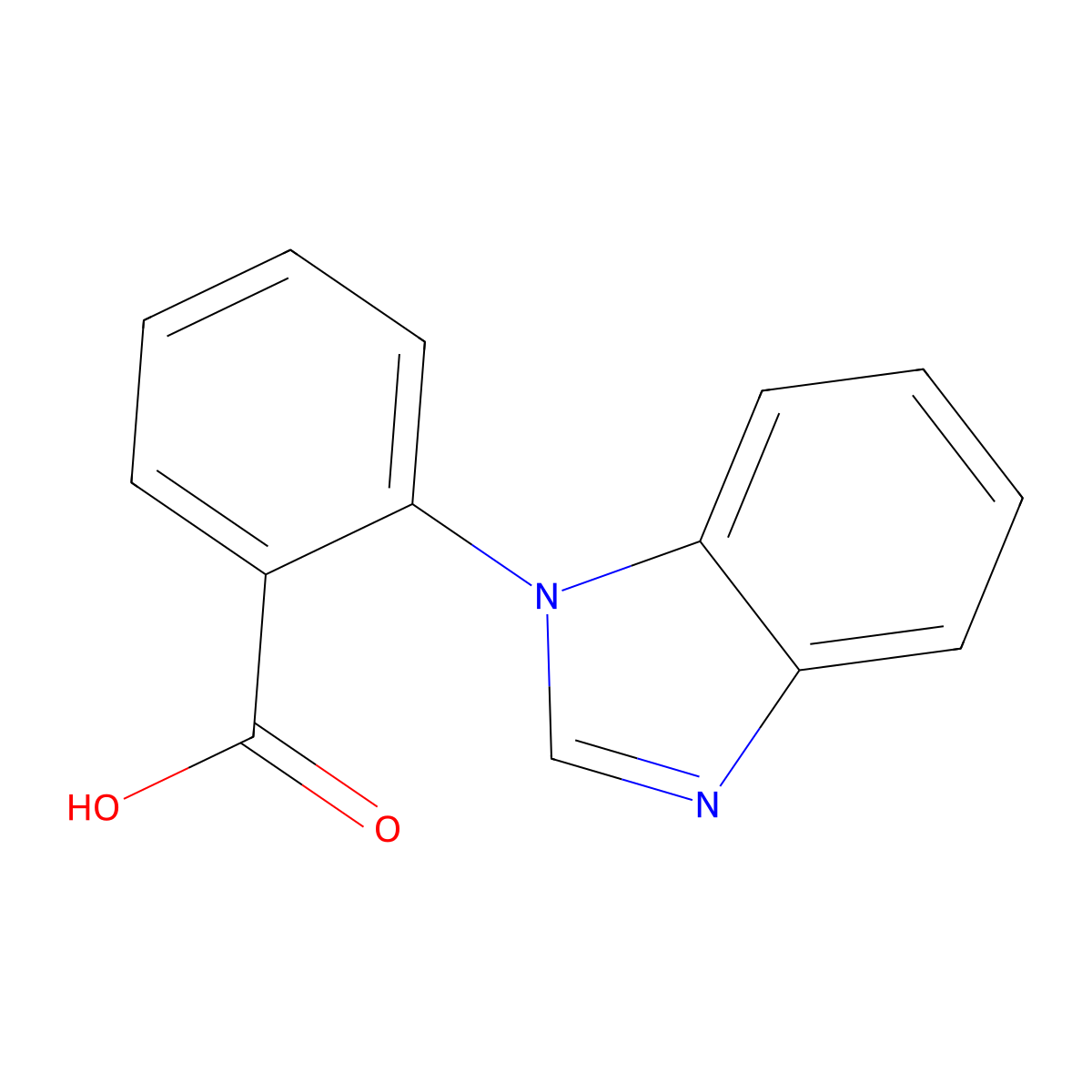 2-(1H-1,3-benzodiazol-1-yl)benzoic acid molecular structure, CAS 29003-05-2