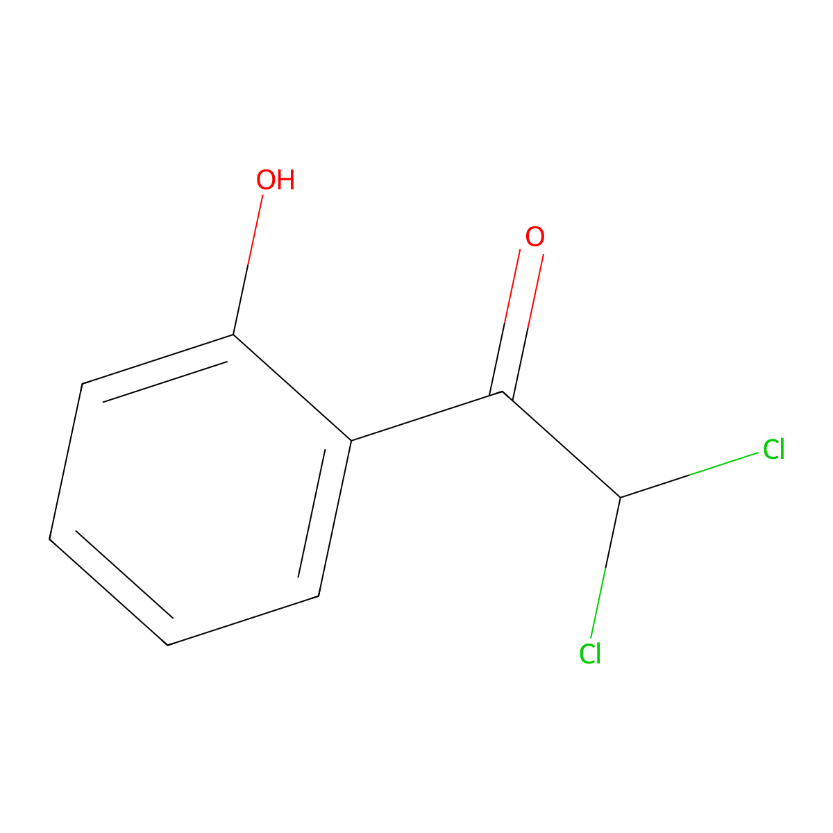 2,2-Dichloro-1-(2-hydroxyphenyl)-ethanone molecular structure, CAS 29003-58-5