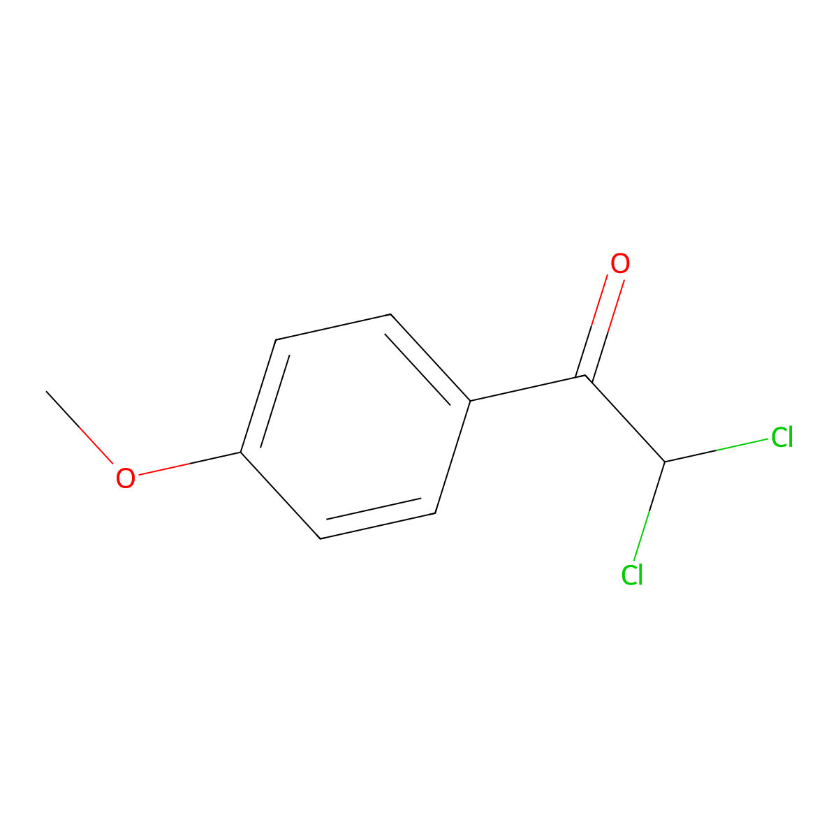 2,2-Dichloro-1-(4-methoxyphenyl)ethan-1-one molecular structure, CAS 29003-60-9