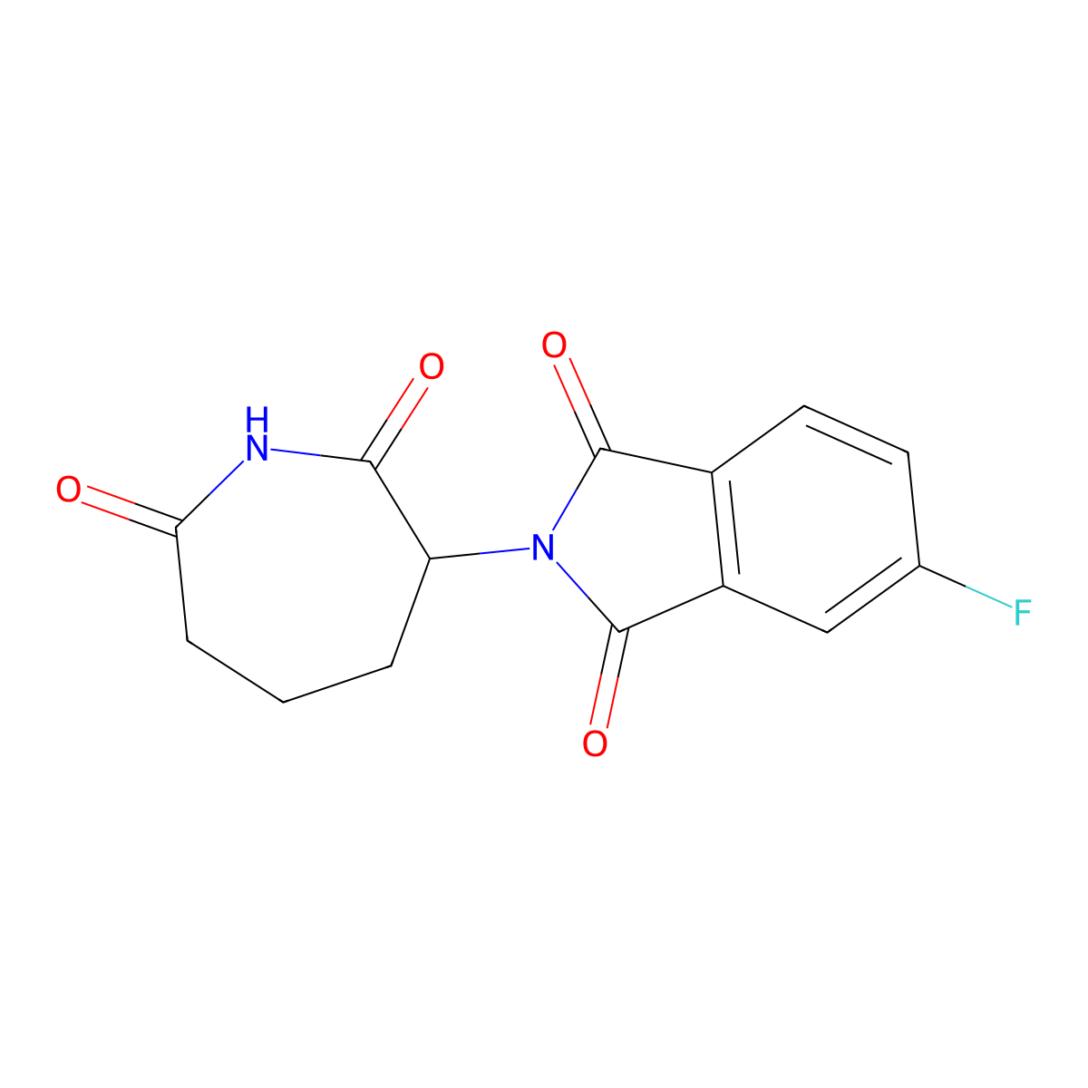 2-(2,7-dioxoazepan-3-yl)-5-fluoro-2,3-dihydro-1H-isoindole-1,3-dione molecular structure, CAS 2900374-24-3
