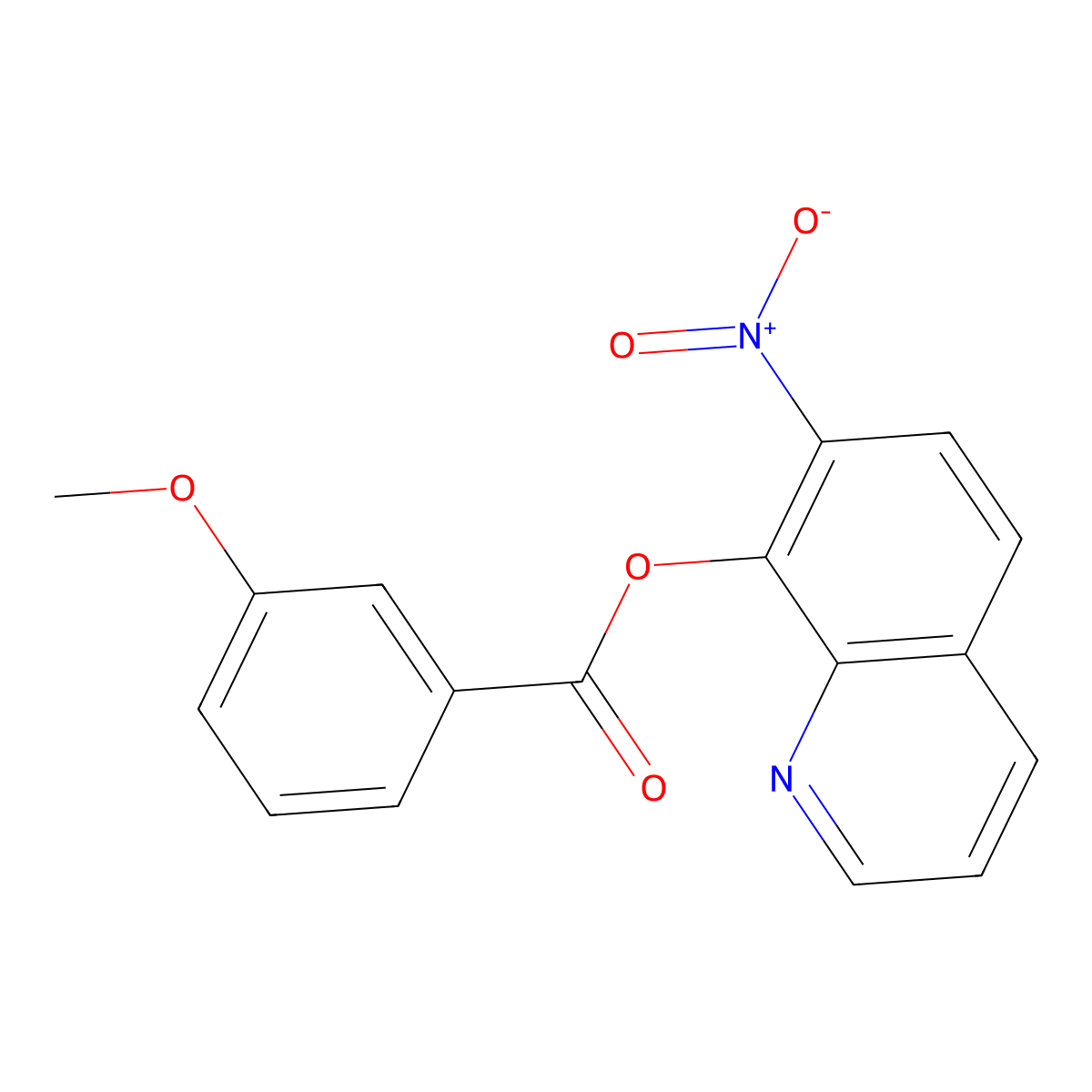 m-Anisic acid, 7-nitro-8-quinolyl ester molecular structure, CAS 29007-17-8