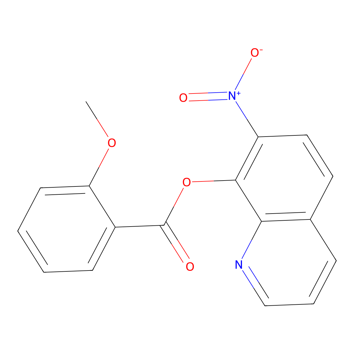 o-Anisic acid, 7-nitro-8-quinolyl ester molecular structure, CAS 29007-18-9