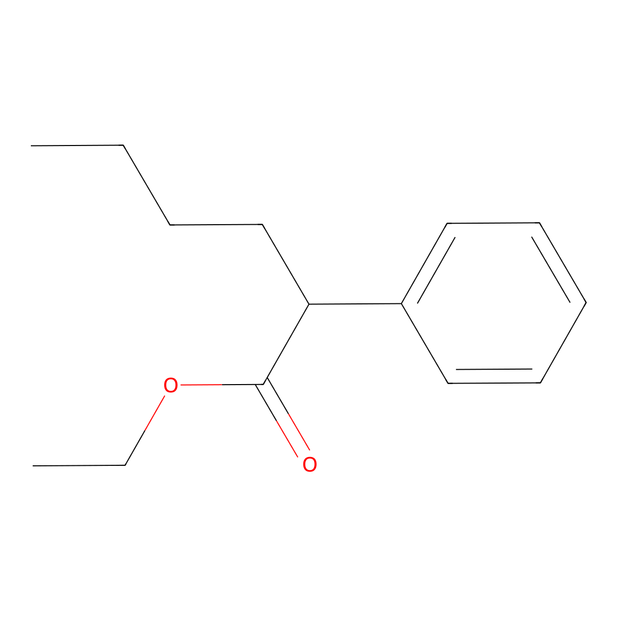 Ethyl 2-phenylhexanoate molecular structure, CAS 2901-28-2