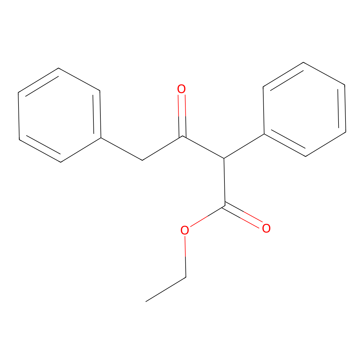 Ethyl beta-oxo-alpha-phenylbenzenebutanoate molecular structure, CAS 2901-29-3