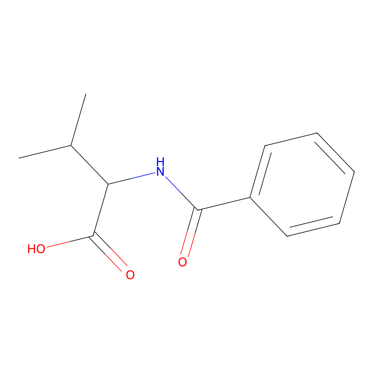 3-Methyl-2-(phenylformamido)butanoic acid molecular structure, CAS 2901-80-6