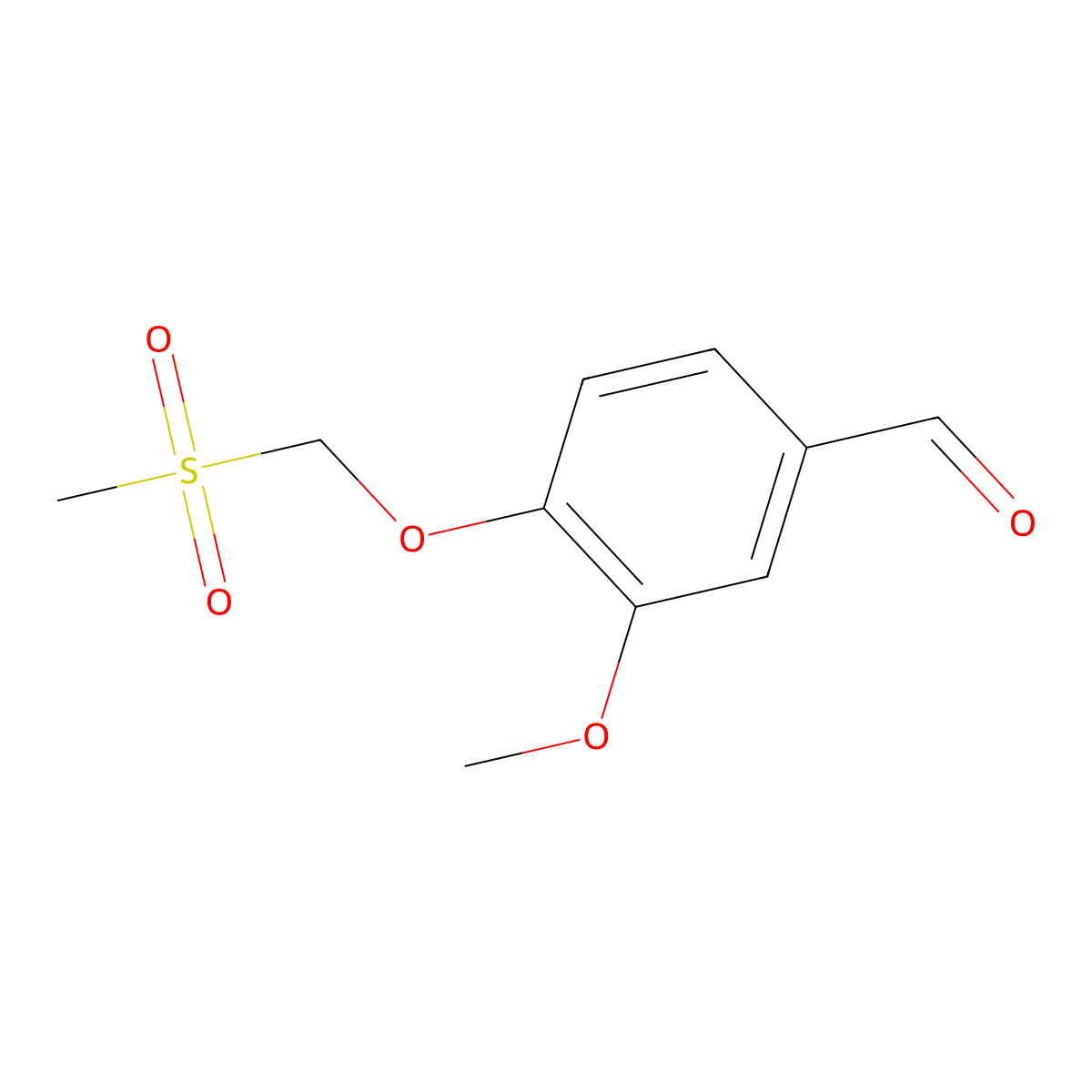 3-Methoxy-4-((methylsulfonyl)methoxy)benzaldehyde molecular structure, CAS 2901008-96-4