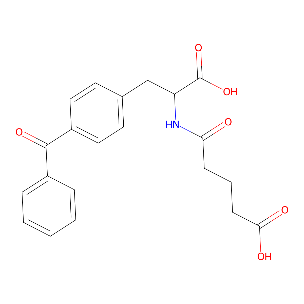 4-(((1S)-2-(4-benzoylphenyl)-1-carboxyethyl)carbamoyl)butanoic acid molecular structure, CAS 2901043-03-4