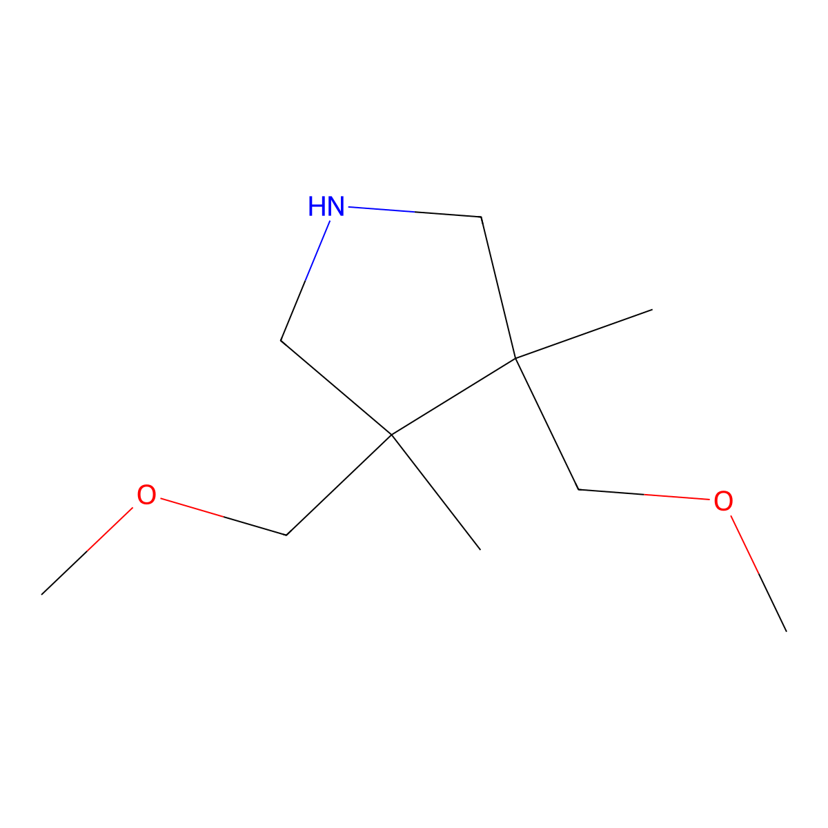 (3R,4S)-3,4-bis(methoxymethyl)-3,4-dimethylpyrrolidine molecular structure, CAS 2901043-04-5