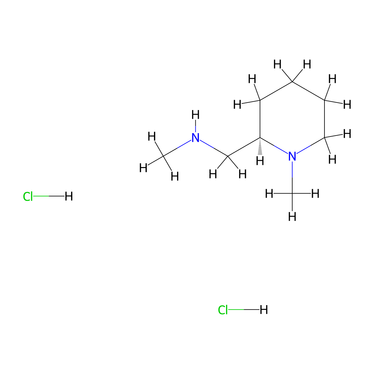 methyl({[(2R)-1-methylpiperidin-2-yl]methyl})amine dihydrochloride molecular structure, CAS 2901043-15-8